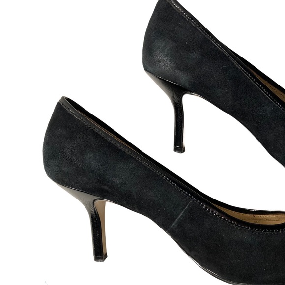 Kate Spade Black Suede Heels 8 M - Picture 2 of 5